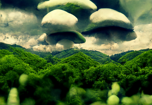 Landschaft mit wilden Wolken